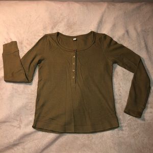 Brown/Olive Brown Waffle Knit Shirt